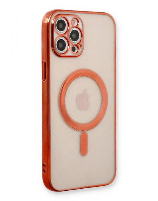 Newface iPhone 12 Pro Kılıf Magneticsafe Lazer Silikon - Kırmızı
