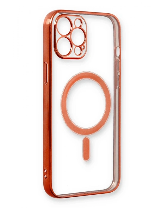 Newface iPhone 12 Pro Kılıf Magneticsafe Lazer Silikon - Kırmızı