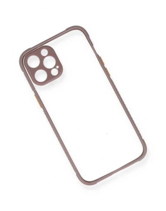 Newface iPhone 12 Pro Kılıf Miami Şeffaf Silikon - Açık Mor