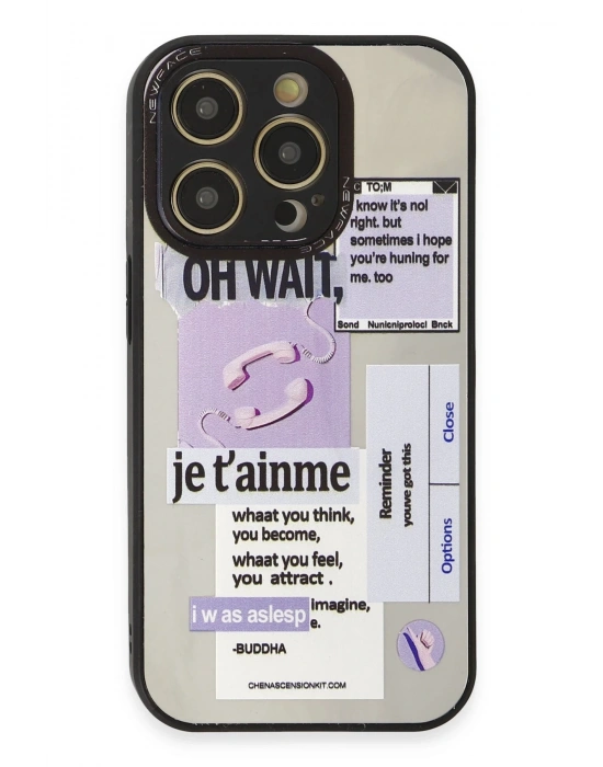 Newface iPhone 12 Pro Kılıf Mirror Desenli Kapak - Mirror - 4