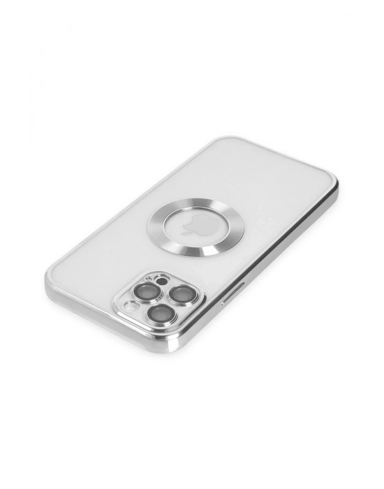 Newface iPhone 12 Pro Kılıf Slot Silikon - Gümüş