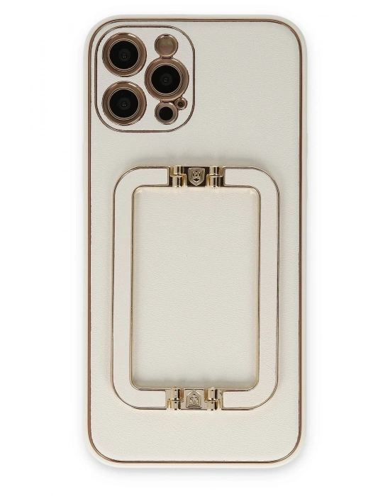 Newface iPhone 12 Pro Max Kılıf Coco Elit Kapak - Beyaz