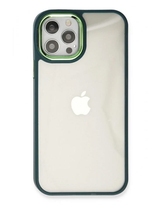 Newface iPhone 12 Pro Max Kılıf Dora Kapak - Haki Yeşil