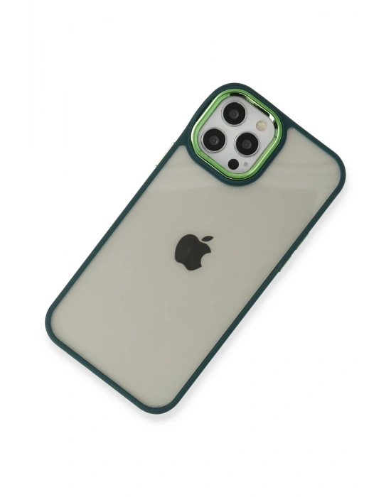 Newface iPhone 12 Pro Max Kılıf Dora Kapak - Haki Yeşil