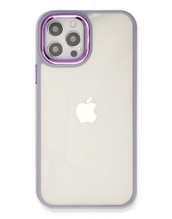 Newface iPhone 12 Pro Max Kılıf Dora Kapak - Lila
