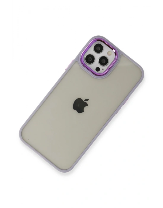 Newface iPhone 12 Pro Max Kılıf Dora Kapak - Lila