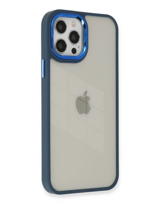 Newface iPhone 12 Pro Max Kılıf Dora Kapak - Mavi