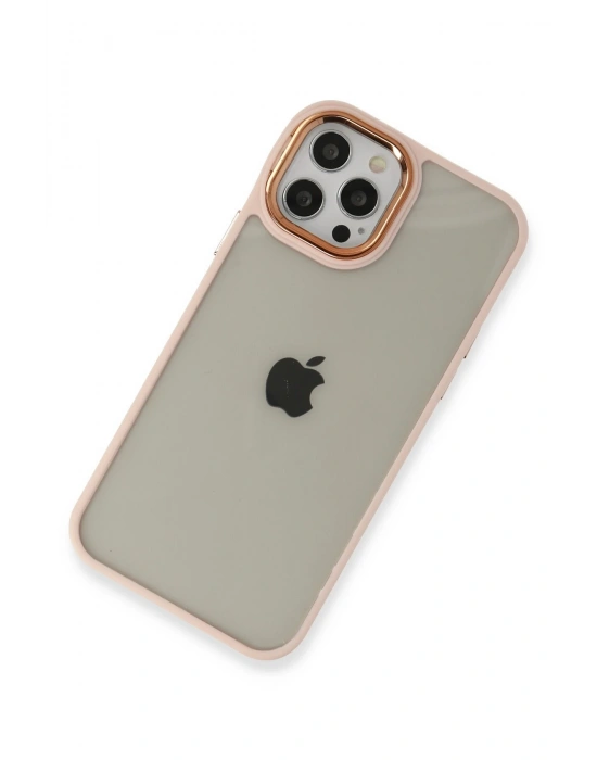 Newface iPhone 12 Pro Max Kılıf Dora Kapak - Pudra