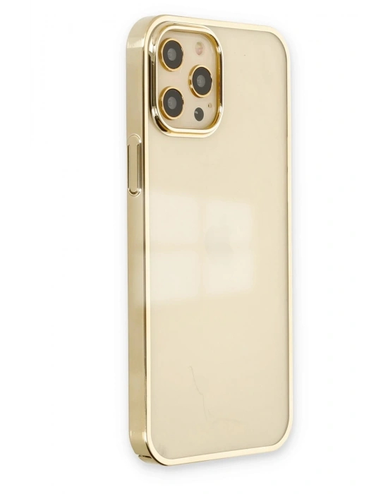 Newface iPhone 12 Pro Max Kılıf Element Silikon - Gold