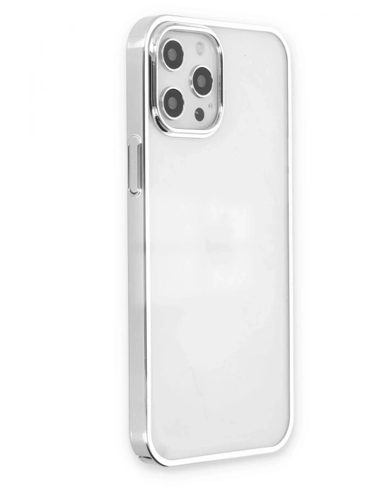 Newface iPhone 12 Pro Max Kılıf Element Silikon - Gümüş