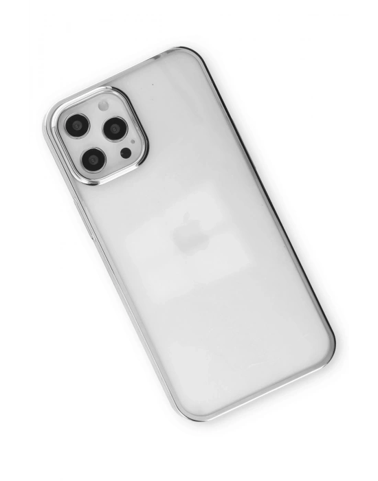 Newface iPhone 12 Pro Max Kılıf Element Silikon - Gümüş