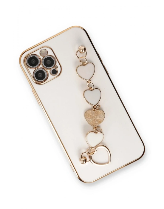 Newface iPhone 12 Pro Max Kılıf Esila Silikon - Beyaz