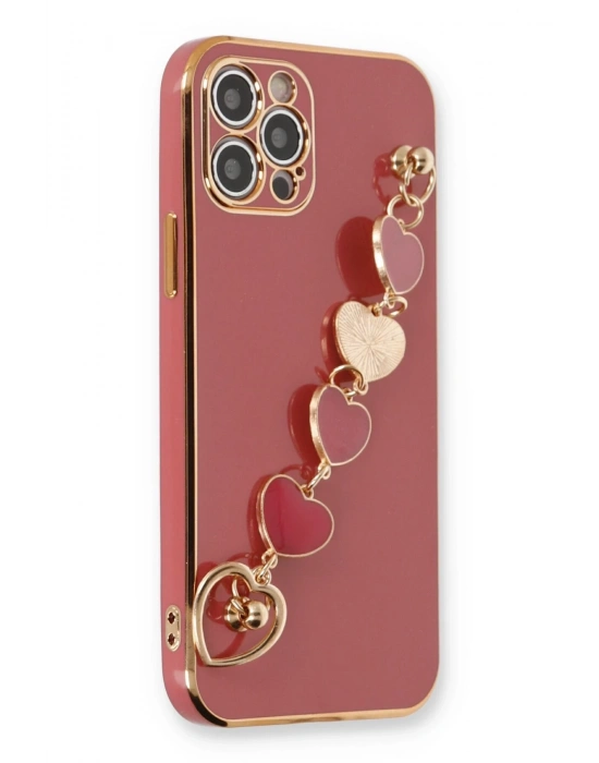 Newface iPhone 12 Pro Max Kılıf Esila Silikon - Kırmızı