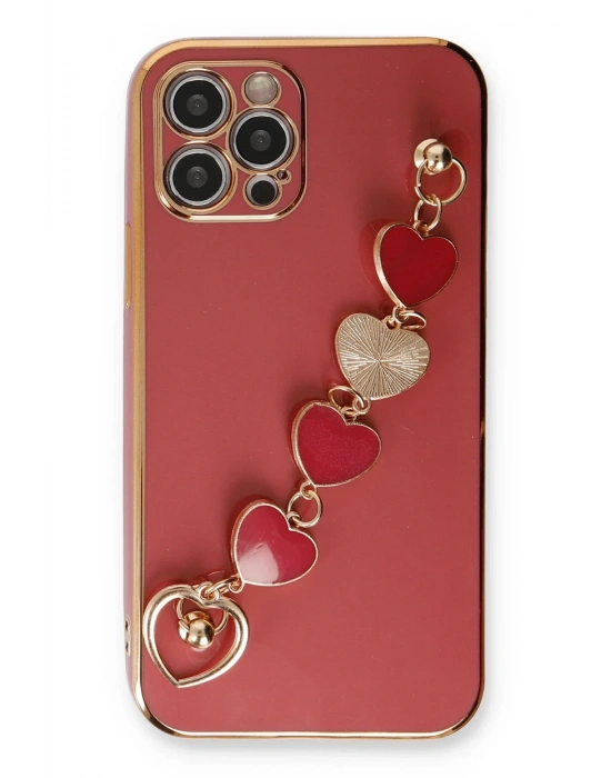 Newface iPhone 12 Pro Max Kılıf Esila Silikon - Kırmızı