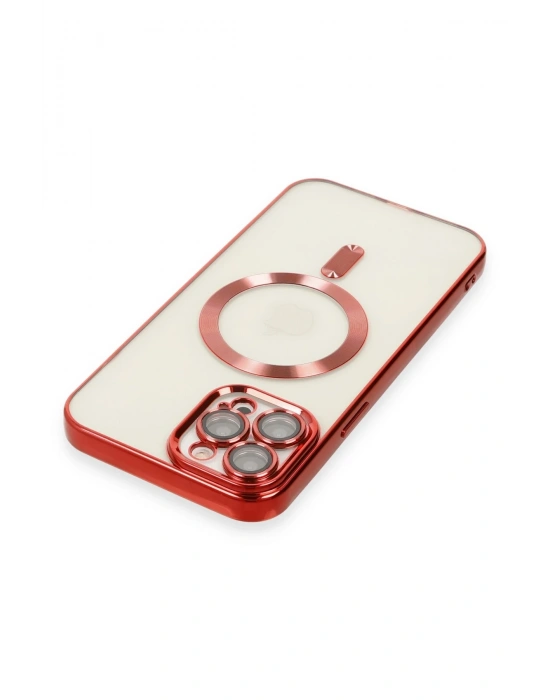 Newface iPhone 12 Pro Max Kılıf Kross Magneticsafe Kapak - Kırmızı