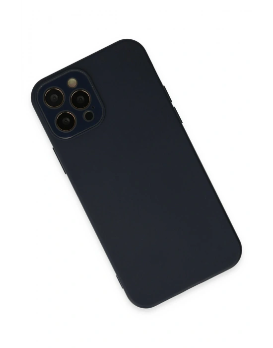 Newface iPhone 12 Pro Max Kılıf Lansman Glass Kapak - Lacivert