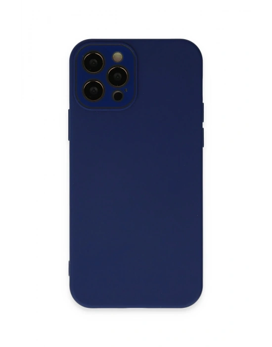 Newface iPhone 12 Pro Max Kılıf Lansman Glass Kapak - Sky Blue