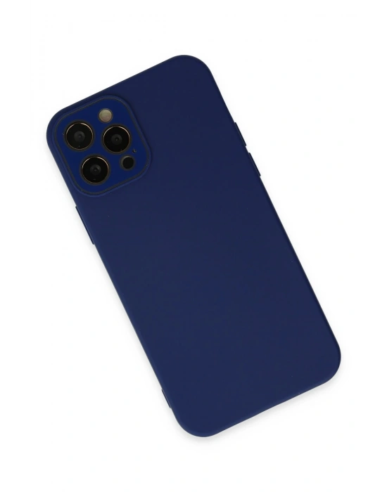 Newface iPhone 12 Pro Max Kılıf Lansman Glass Kapak - Sky Blue