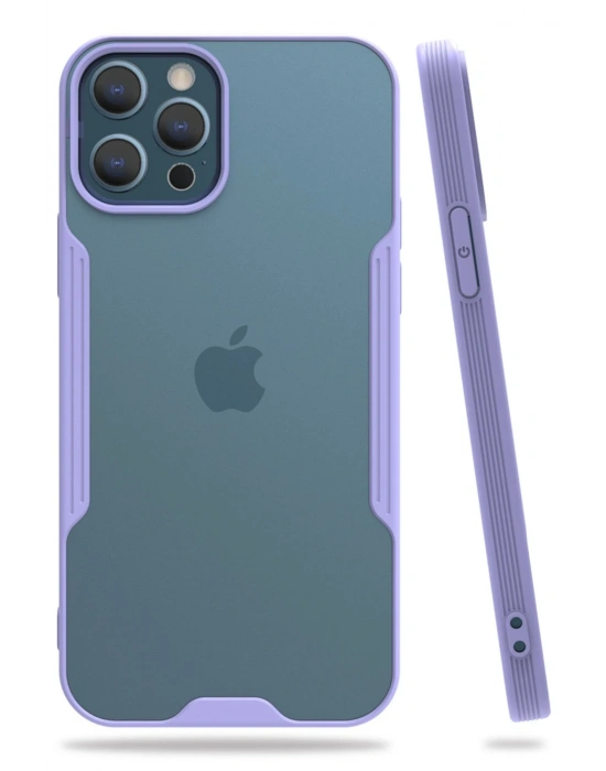 Newface iPhone 12 Pro Max Kılıf Platin Silikon - Lila