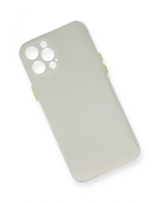 Newface iPhone 12 Pro Max Kılıf PP Ultra İnce Kapak - Beyaz