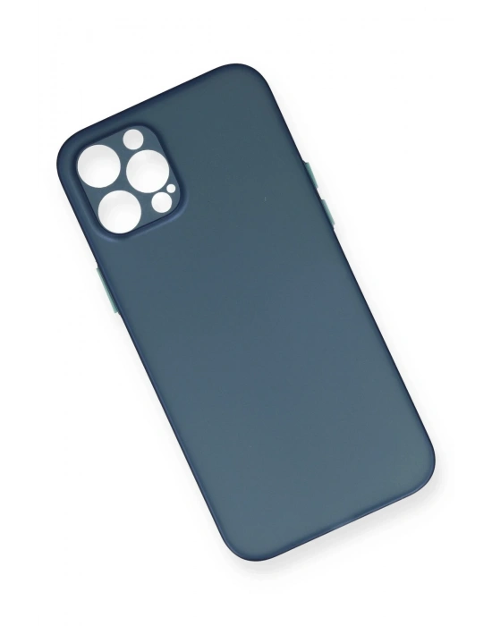 Newface iPhone 12 Pro Max Kılıf PP Ultra İnce Kapak - Mavi