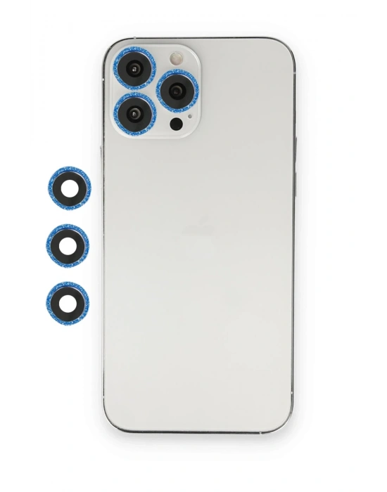 Newface iPhone 12 Pro Shine Kamera Lens - Mavi