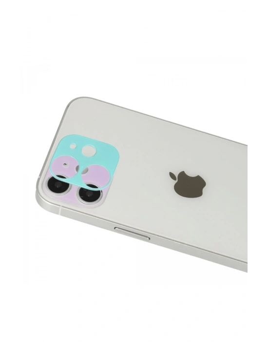 Newface iPhone 12 Rainbow Kamera Lens Koruma Cam - Mor