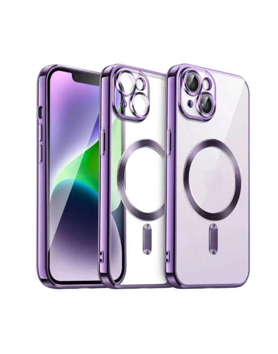 Newface iPhone 13 Kılıf Kross Magneticsafe Kapak - Mor