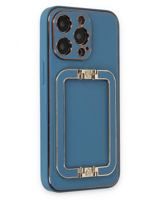 Newface iPhone 13 Pro Kılıf Coco Elit Kapak - Mavi