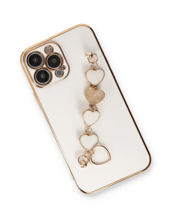 Newface iPhone 13 Pro Kılıf Esila Silikon - Beyaz