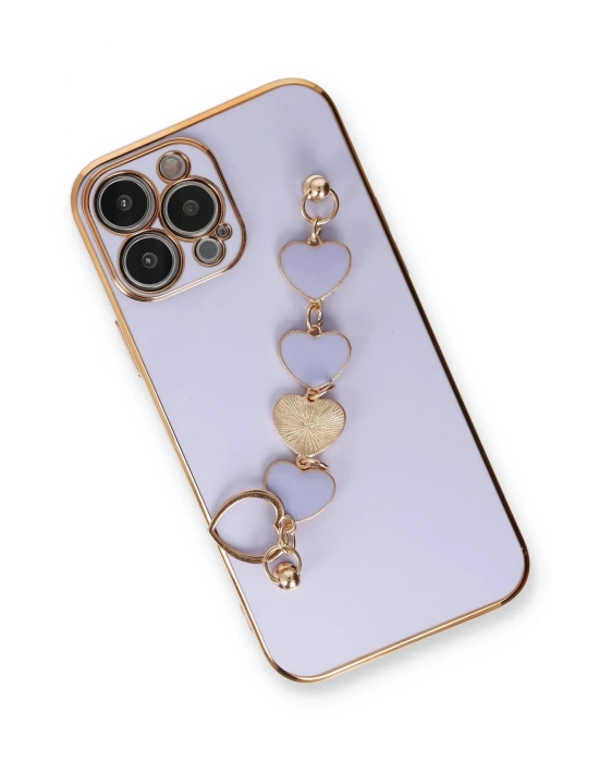 Newface iPhone 13 Pro Kılıf Esila Silikon - Lila