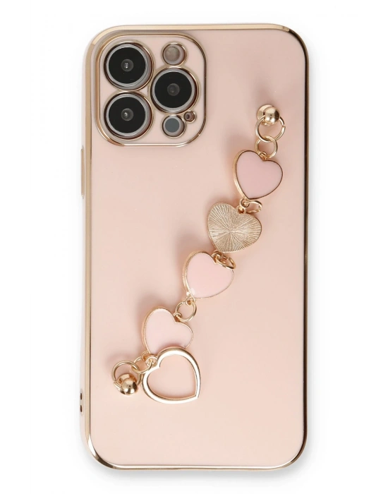 Newface iPhone 13 Pro Kılıf Esila Silikon - Pudra