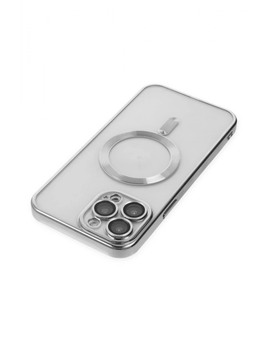 Newface iPhone 13 Pro Kılıf Kross Magneticsafe Kapak - Gümüş