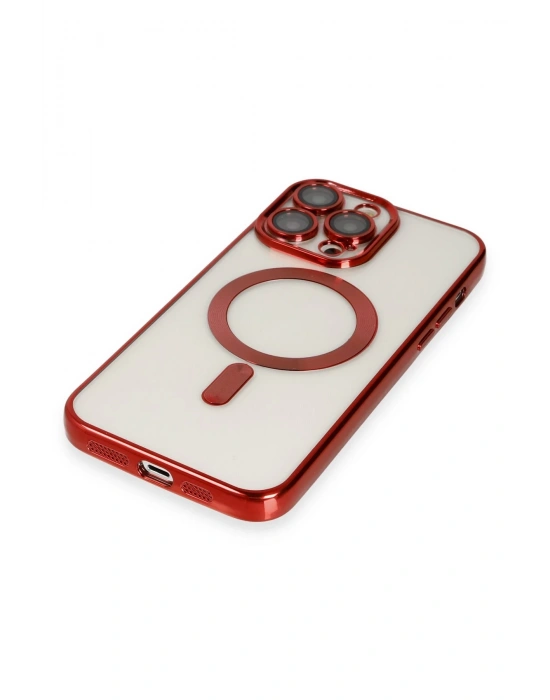 Newface iPhone 13 Pro Kılıf Kross Magneticsafe Kapak - Kırmızı