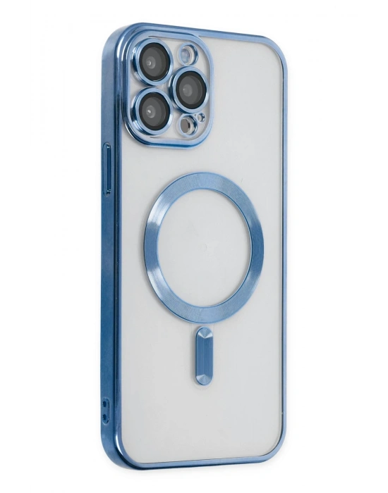 Newface iPhone 13 Pro Kılıf Kross Magneticsafe Kapak - Sierra Blue