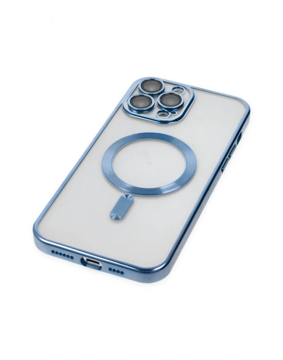 Newface iPhone 13 Pro Kılıf Kross Magneticsafe Kapak - Sierra Blue