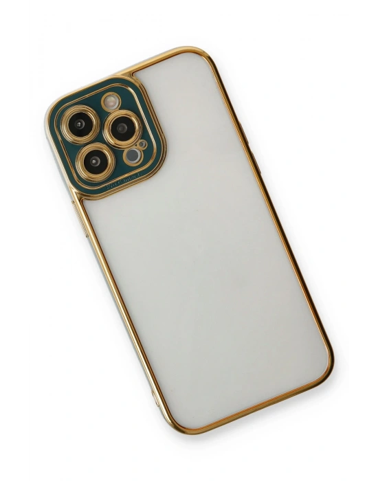 Newface iPhone 13 Pro Kılıf Liva Lens Silikon - Yeşil