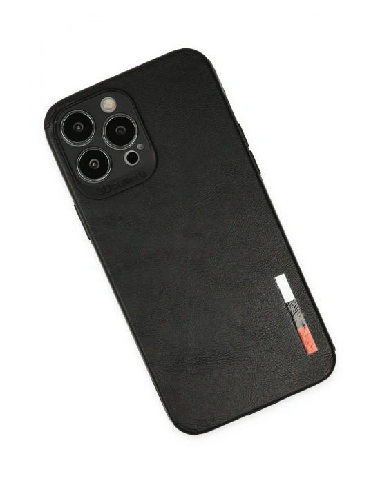 Newface iPhone 13 Pro Kılıf Loop Deri Silikon - Siyah