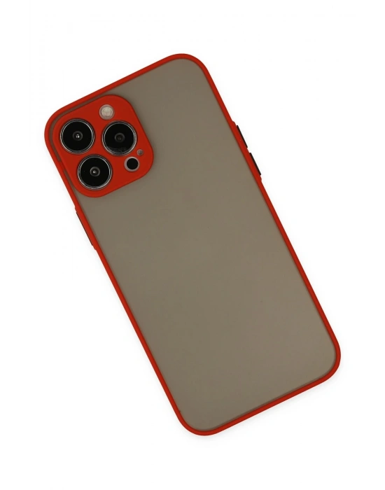 Newface iPhone 13 Pro Kılıf Montreal Silikon Kapak - Kırmızı