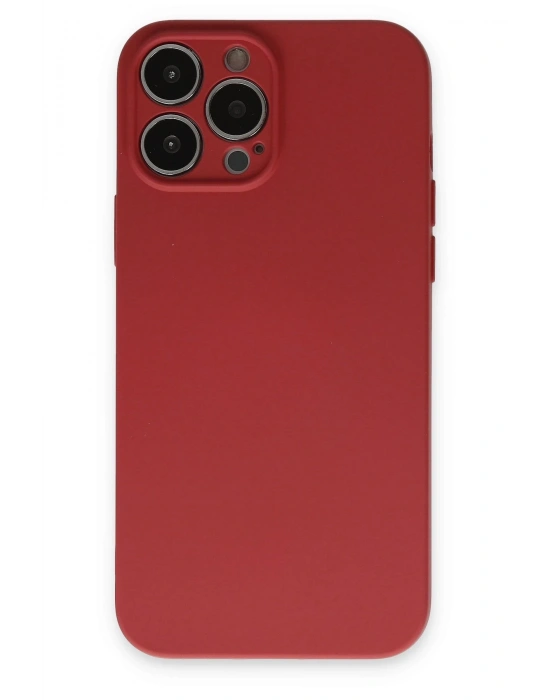 Newface iPhone 13 Pro Kılıf Nano içi Kadife Silikon - Kiremit