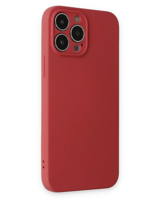 Newface iPhone 13 Pro Kılıf Nano içi Kadife Silikon - Kiremit