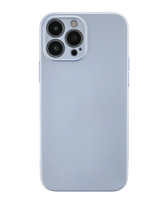 Newface iPhone 13 Pro Kılıf Nano içi Kadife Silikon - Sky Blue