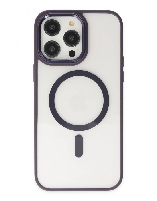 Newface iPhone 13 Pro Kılıf Room Magneticsafe Silikon - Derin Mor
