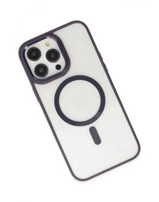 Newface iPhone 13 Pro Kılıf Room Magneticsafe Silikon - Derin Mor