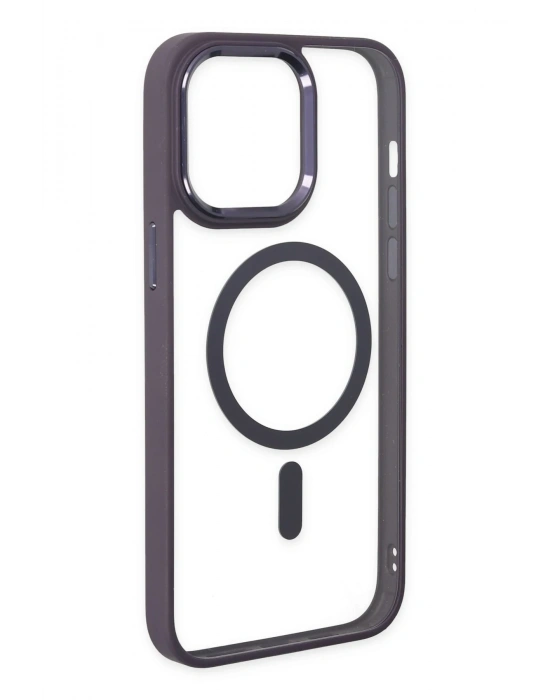 Newface iPhone 13 Pro Kılıf Room Magneticsafe Silikon - Derin Mor