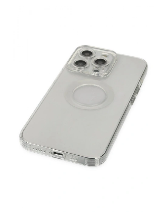 Newface iPhone 13 Pro Kılıf Santa Lens Silikon - Şeffaf