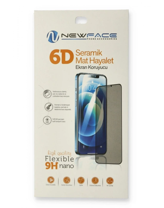 Newface iPhone 13 Pro Max 6D Mat Seramik Hayalet Nano Ekran Koruyucu