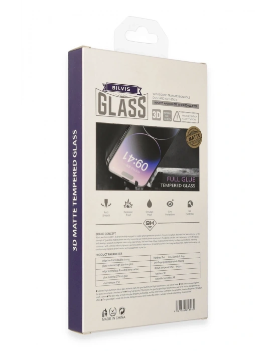 Newface iPhone 13 Pro Max Bilvis 3D Mat Cam Ekran Koruyucu