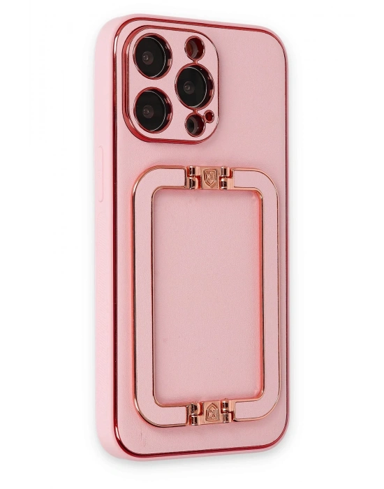 Newface iPhone 13 Pro Max Kılıf Coco Elit Kapak - Pembe