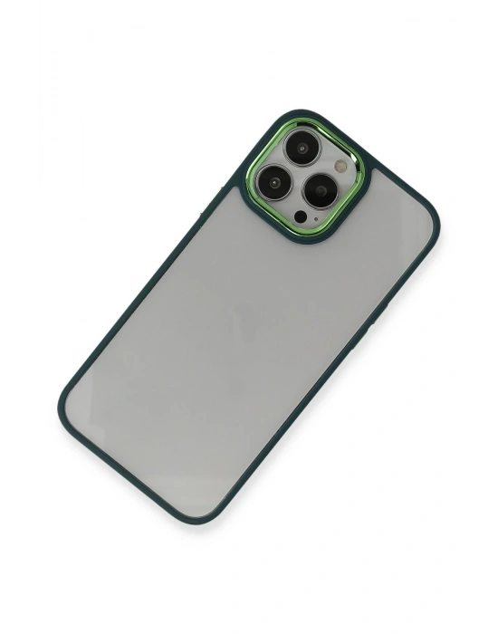 Newface iPhone 13 Pro Max Kılıf Dora Kapak - Haki Yeşil